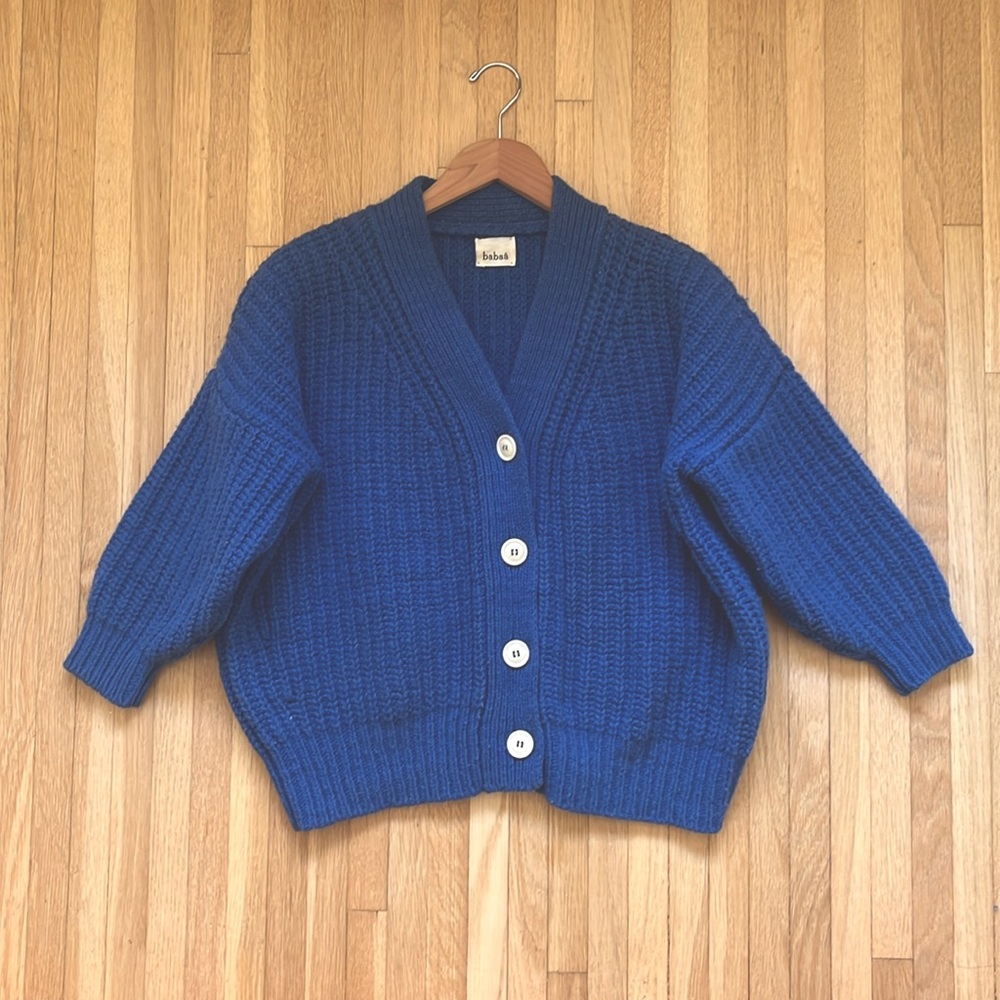 Babaa Cardigan no 19 mini- blue, one size